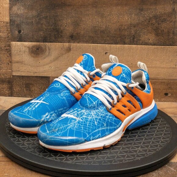 NIKE AIR PRESTO 2021 MENS ATHLETIC SHOES BLUE WHITE ORANGE RETRO SIZE LARGE - Picture 1 of 9